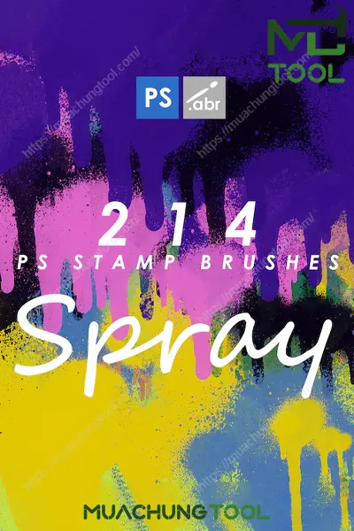 214 Spray Photoshop Stamp Brushes