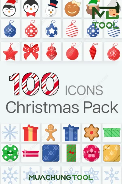 100 Christmas Icons Pack