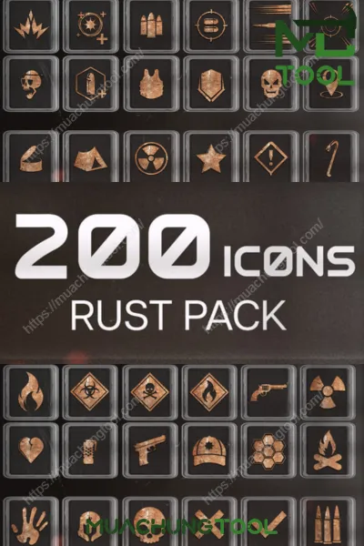 200 Rust Icons Pack
