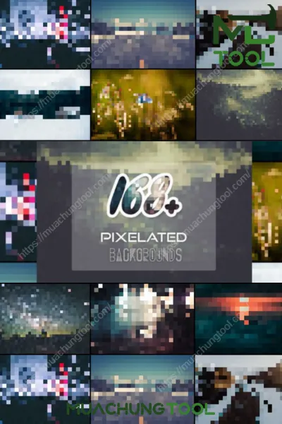 168 Pixelated Backgrounds