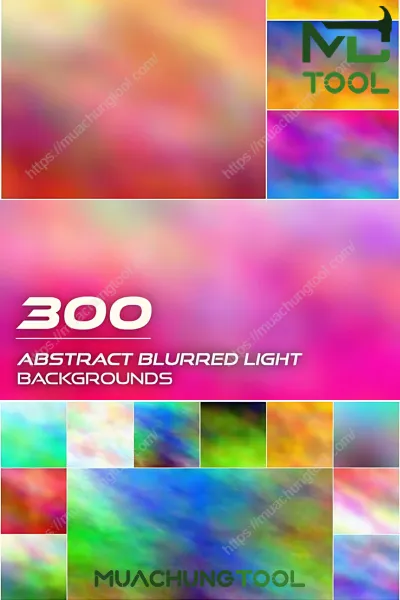 300 Abstract Blurred Light Backgrounds
