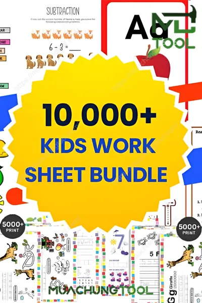 10,000+ Kids Worksheet Bundle