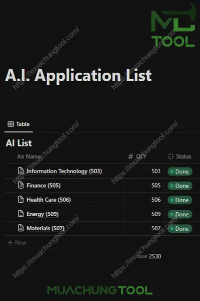 Ai Application List