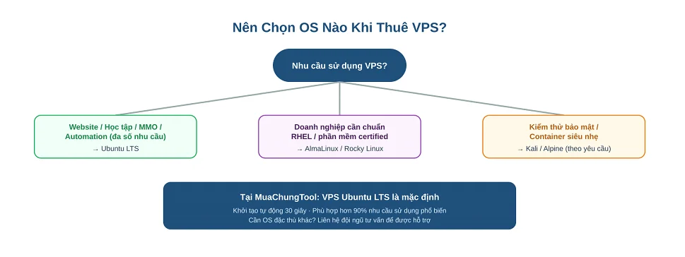 Hướng Dẫn Nhanh Chọn Hệ điều Hành Phù Hợp Khi Thuê VPS